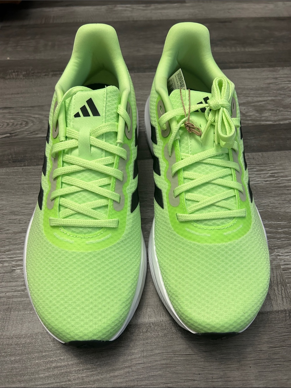 adidas Men  Runfalcon 3.0 Neon Lime Athletic Running Shoes